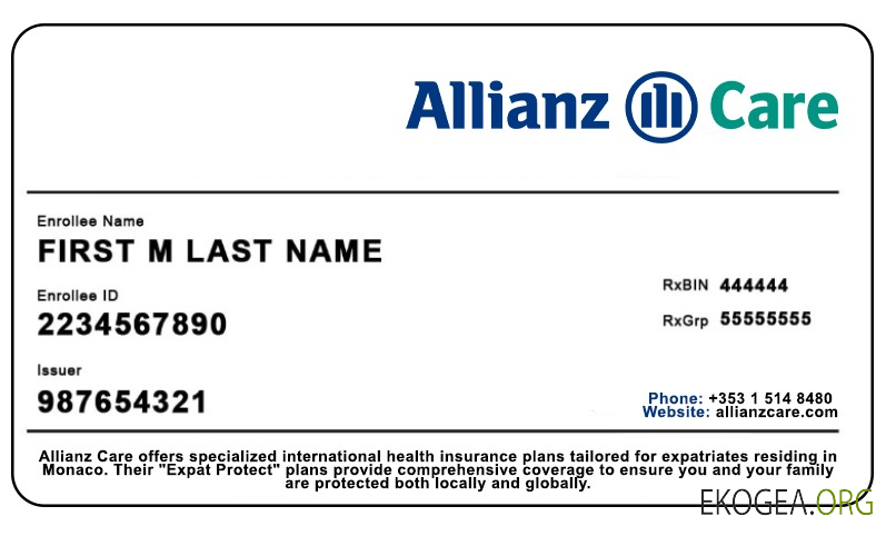 Carte d'assurance maladie de Monaco